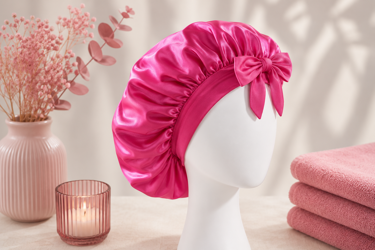 Bonnet de nuit en soie