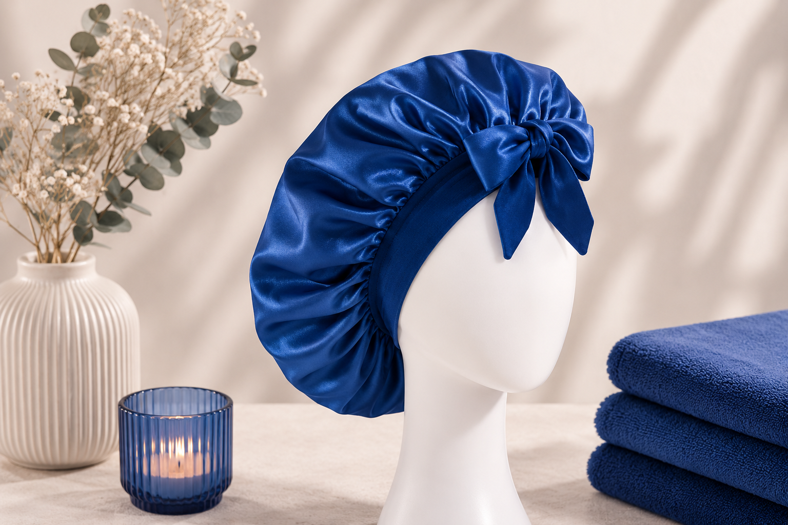 Bonnet de nuit en soie