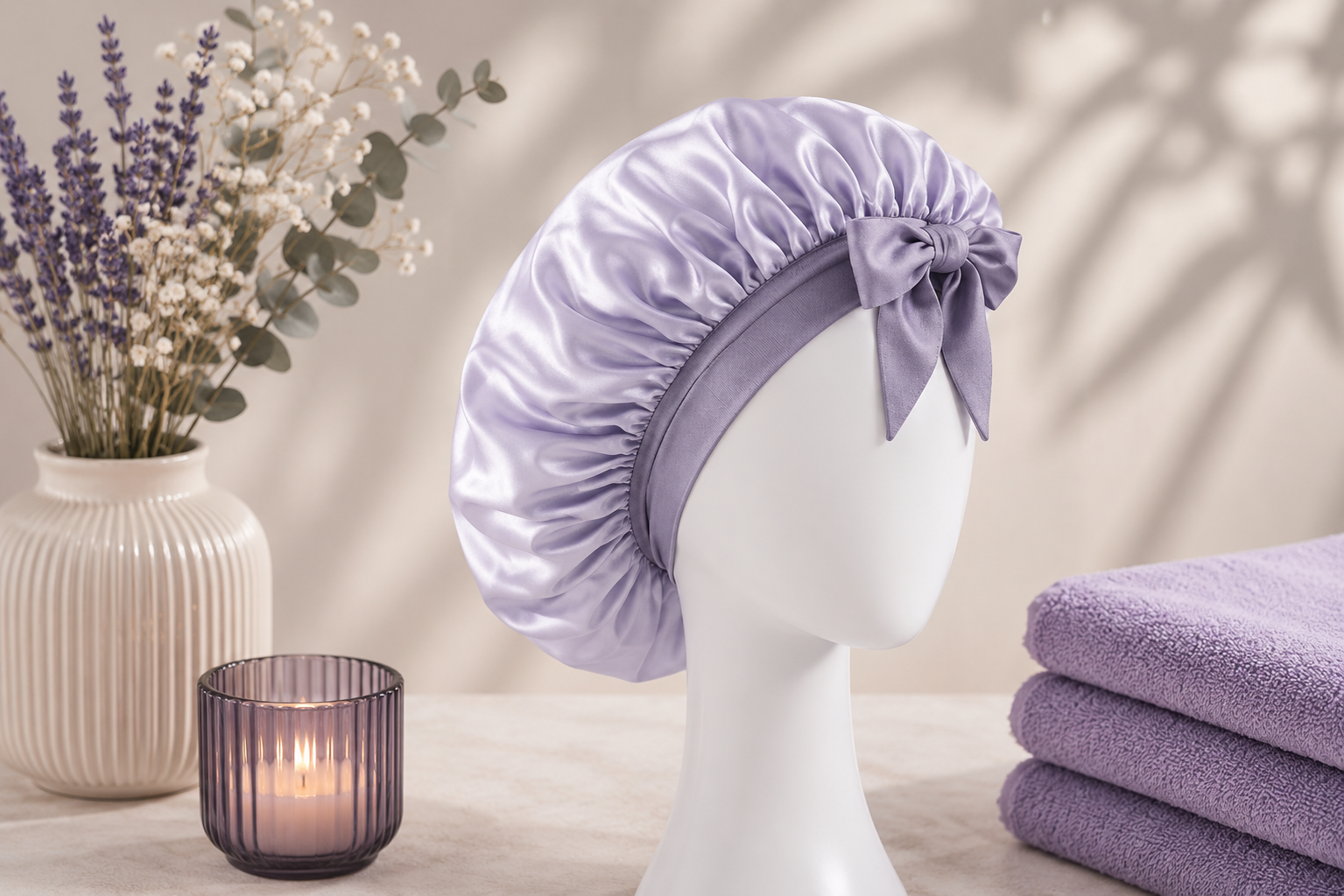 Bonnet de nuit en soie