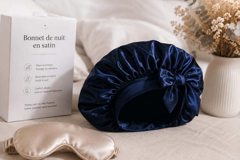 Bonnet de nuit en soie