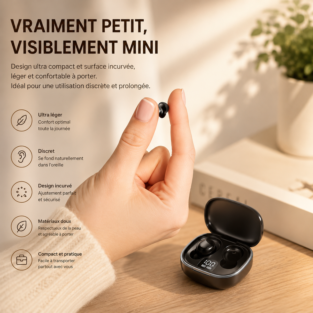 Écouteurs sans fil ultra-plats